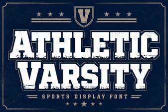 Athletic Varsity Fonts for Design Projects