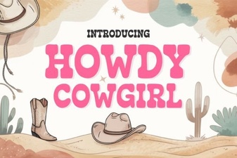 Howdy Cowgirl Font for Western Design Projects